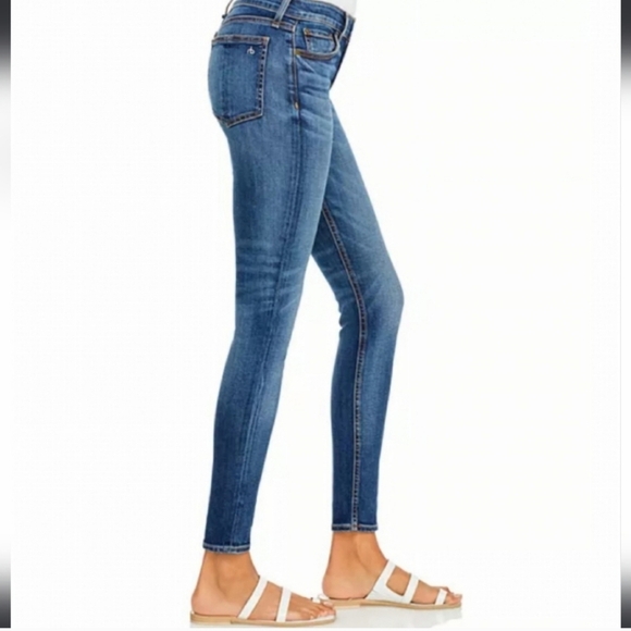 Rag & Bone Cate Mid Rise Blue Skinny Jeans Size 24 - Picture 3 of 12